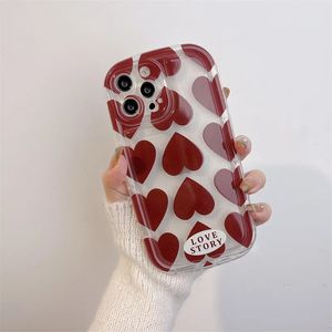 Casos de telefone celular vinho vermelho amor caso para iphone 14 13 12 11 pro xs max xr 7 8 plus mini se2020 capa de silicone 231026