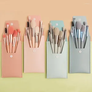 Makeup Brushes 8 Mini Portable Set With Bag Liquid Foundation Blush Eyeshadow Powder Cosmetic Brush Soft Hair Beauty Tools