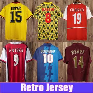 2002 2005 Arsen Alfc Henry Bergkamp Mens Retro Futebol Jerseys 94 97 V. Persie Vieira Merson Adams Home Away 3ª Camisa de Futebol Curto Manga Longa Uniformes