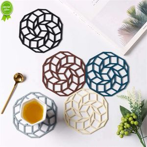 Soft Rubber Insulation Pad Anti-slip Tea Cup Mat Anti-scald Bowl Plate Pot Pad Easy To Clean Kitchen Meal Mat Desktop Decoration