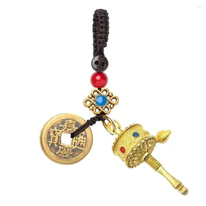 Party Favor Luxury Meditation Rotertable Lucky Prayer Wheel Keychain/Prevent Disaster Handbag eller Car Key Chain Pendant for Wealth Success