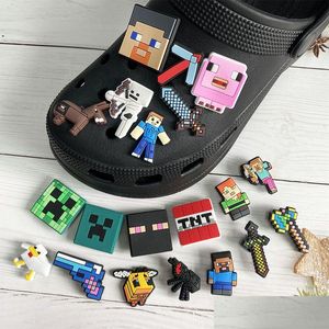 Charms Charms Wholesale Childhood Memories Games Boy Toys Funny Gift Cartoon Shoe Accessories Pvc Decoration Buckle Soft Rubber Clog D Dhoxi