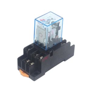 Micro Mini Relay HH53P MY3NJ MY3 11-stift DC12V/DC24V/DC110V/AC220V-spole Allmänt syfte Intermediate Electromagnetic Power Relay + Socket Base