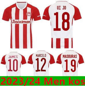 2023/24 Olympiakos futbol formaları Yunanistan Retso Camara Biel Fortounis Masouras Bakambu El Arabi Kaabi Scarpa Iborra 23 24 Erkek Futbol Gömlek