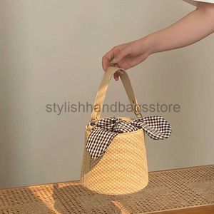 Axelväskor Bow Bucket Braid Bag Kvinnors senaste One Piece Axel Bagstylishhandbagsstore