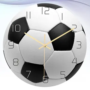 Horloges murales horloge de sport football muet décoratif silencieux pour salon chambre enfants