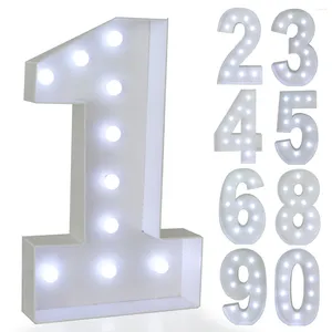 Party Decoration 91,5 cm White Light Giant Number 0-9 ramboxballong Filling Wedding Chrismas 2023 Födelsedag Xmas Dekor