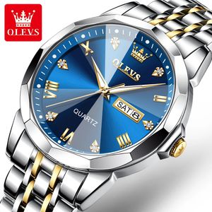 Relógios de pulso Olevs Business Watch para homens Warterproof Sports Mens Top Marca Luxo Relógio Masculino Quartz Relógio de Pulso Relogio Masculino 231027