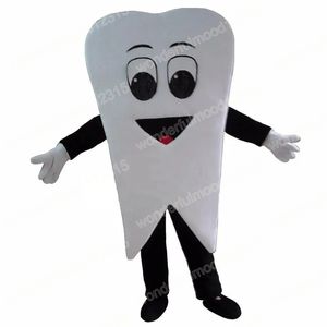 Performance White Tooth Mascot Costumes Carnival Hallowen Gifts Unisex Adults Fancy Games Outfit Holiday Outdoor Advertising Outfit Suit