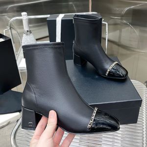 부츠 디자이너 Ankle Booties 여성 가죽 겨울 채널 고급 부츠 여성 Martin 플랫폼 CCity HFDDDF