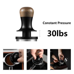 Tampers 51 53 58 mm 30 lbs Kaffee-Tamper mit Feder-Konstantdruck-Espresso für Siebträger Home Barista-Zubehör 231027