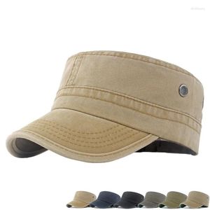 Berets 2023 Spring Cotton Solid Casquette Baseball Cap Regulowane wojskowe czapki dla mężczyzn i kobiet 35