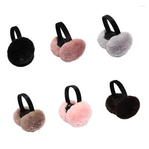 Berets inverno adolescentes pelúcia orelha mais quente elástico à prova de vento cor sólida earmuff adulto unisex ciclismo esqui caminhadas suprimentos