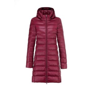 Daunenjacke, Winter-Pufferjacke für Damen, schmal, mittellang, weiße Entendaunen, verdickt, warm, bequem, lässig, schlicht, Designer-Mäntel, Größe M-5XL, mehrere Farben