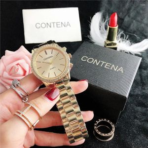 Наручные часы, роскошные модные квадратные женские часы, брендовые кварцевые классические серебряные простые стальные ремешки Relogio Feminino 2023