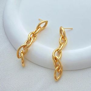 Hoop Coldings ccgood okrągły huggie minimalistyczne złoto platowane 18 K Wysokiej jakości tekstura niezwykła dla kobiet urok biżuterii Aretes de Mujer