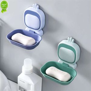 Alien Drain Soap Box Creative Cartoon Soap Holder No Punching Laundry Soap Tray Wall Mounted Soap Storage Rack Bathroom Supplies