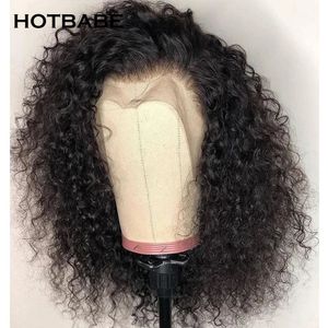 Perucas sintéticas 13x4 peruca dianteira do laço onda de água frontal para mulheres encaracolado cabelo humano brasileiro preplucked profundo 5x5 fechamento 231027