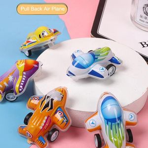 Party Favor 10/20st Mini Pull Back Air Plane Toy Cartoon Upgrade Inertia Toys For Kids Birthday Baby Shower Gäst gåva