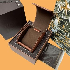 Watch Boxes Factory Wholesale Brown Leather Bre Original Box Portable Can Customization Watches Gift Case