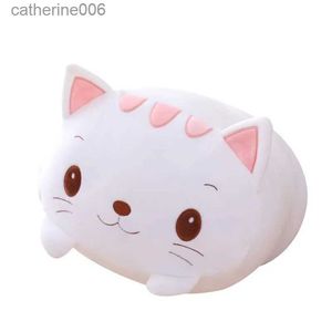 Animali di peluche ripieni 1 pz 20 cm Gatto bianco Peluche Peluche Dolce Morbido Cartone animato Cuscino per bambole Regalo di compleanno Cuscino Carino Kawaii PlushieL231027