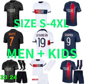 23 24 MBAPPE HAKIMI maglie da calcio VERRATTI 2023 2024 O.DEMBELE KOLO MUANI UGARTE G.RAMOS SKRINIAR ASENSIO LEE KANG IN maglia da calcio uomo bambini kit