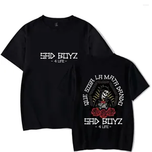 Erkekler Tişörtleri Junior H Sad Boyz Tour Med T-Shirt Baskı Yaz Erkekler/Kadın Sokak Giyim Tshirt Gömlek Shortsleeve Logo Tee