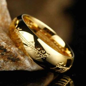 Hochwertige 18K-Farbringe, gutes Geschenk, Gelbgold, ein Ring der Macht, Schmuck für Frauen, Männer250b