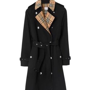 BUR & BERRY designer women trench coat Windbreaker jacket Loose Belt Coat Female Casual Long Trenchs Coat Size SML