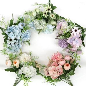 Fiori decorativi 7 forchette/bouquet Combinazione bouquet di peonia e garofano pianta artificiale decorazioni per la casa decorazione di nozze