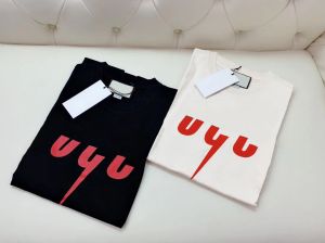23SS Top Designer Роскошная летняя мода High Street Хлопковая футболка Толстовка с надписью «Молния» Верхние печатные модели для мужчин и женщин с подиума