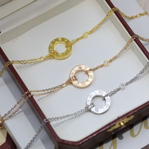 Wysoka wersja v złota marka kobieta uwielbia urok bransoletki różowe złoto sier sier plastowana biżuteria diamentowa