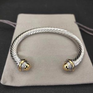 David Yurma Bracelet Dy Bracelet Designer Jóias de pulseira para homens David Yurma Jóias Gold Silver Pearl Head Cross Banglelet Gift Presente de Natal 765