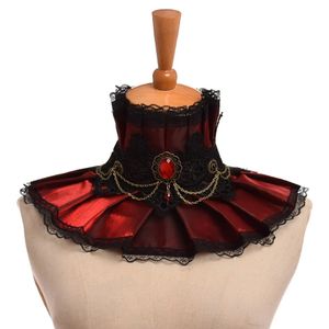 Cravatte Vittoriane Girocollo Colletto staccabile Steampunk Colletto Cravatta Cosplay Vintage Royal Queens Fantasy Ruffles Neck Ruff 231027