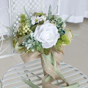 Wedding Flowers Buquet Combo Flower Floral Centerpieces Jedwabny broszka ślubna