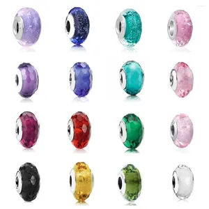 Lose Edelsteine 2023 925 Silber Bunte Schliff OberflächeBubble Glas Perle Fit Original Armband Für Frauen DIY Mode Schmuck Machen