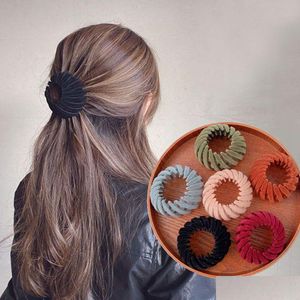 Faixas de borracha de cabelo Moda Mulheres Bun Cabelo Garra Cavalinha Fivela Clipe Ninho de Pássaro Expansão Headwear Feminino Rabo de Cavalo Titular Acce Dhgarden Otteo