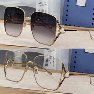 Modische Sonnenbrille für Damen, GG1321, extragroß, Metall, feiner Rahmen, rechteckig, für Damen, Vintage-Stil, mit Sehstärke, Kugel, Urlaubssonnenbrille