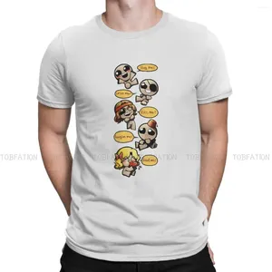 Men's T -skjortor roliga hipster tshirts Bindningen av Isaac Game Men stil toppar skjorta rund hals