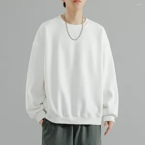 Men's T Shirts Clothing Corduroy Long Sleeve Tops Casual Oversized Simple Bottom Harajuku Solid Color O-neck T-shirts For Male