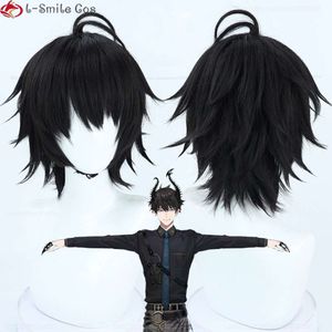 CatSuit Costumes Vtuber Iluna Ren Zotto Cosplay Kort svart värmebeständig syntetisk hår Nijisanji en 6th Party Anime Wigs + Wig Cap