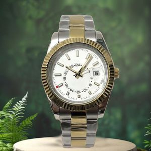 Mens Sky Watch AAA Watch Designer 41mm Siyah Diyal Otomatik Mekanik Stil Paslanmaz Çelik Su Geçirmez Aydınlık Safir Safir Seramik Kolluluğu Lüks Saat