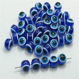 1000st Blue Evil Eye Kabbalah Luck Spacer Pärlor Lösa pärlor för smycken Making 4 5 6mm229h