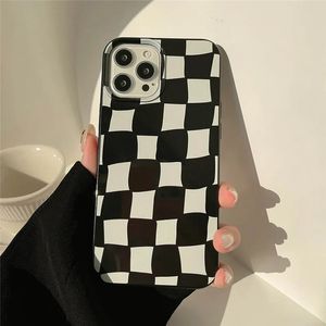 Handyhüllen Deluxe Plaid Soft Phone Case für iPhone 14 13 12 11 Pro Max Mini X XR 7 8 Plus XS SE Stoßfeste Abdeckung 231026