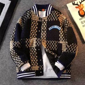 Men s tröjor Autumn Winter Cardigan Single Breasted Fashion Knit Sweater Stitching ColorBlock O Collar Coats Swearter Jackets 231027