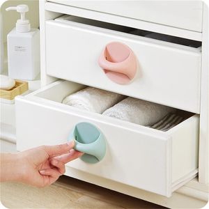 Puxadores puxa móveis de plástico puxar botão auto-vara push helper para vidro deslizante portas de bolso armário cômoda armário guarda-roupa