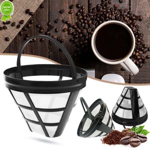 Återanvändbar kaffefilter korg kopp stil kaffemaskin silver nylon mesh filter tratt kettle kaffemakare verktygstillbehör