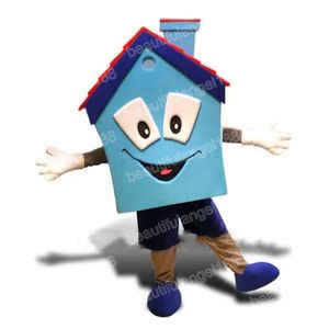 Cadılar Bayramı Blue House Maskot Kostümleri En Kalite Karikatür Tema Karakter Karnaval Unisex Yetişkinler Kıyafet Noel Partisi Kıyafet Takımları Erkek Kadınlar