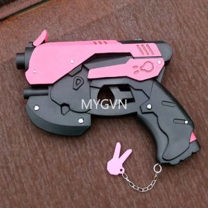 Игрушечный пистолет-револьвер игры «Ангелы», реквизит 1:1, косплей, безопасность, подарок из искусственной кожи, уличная игрушка, резиновый солдатик, розовый DVA Tracer, без стрельбы