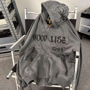 Designer Luxury 5555 Classic Cotton Hip Hop High Street Washed Hoodie Men's Women's Fashion Brand Loose Spring and Autumn Zipper Cardig